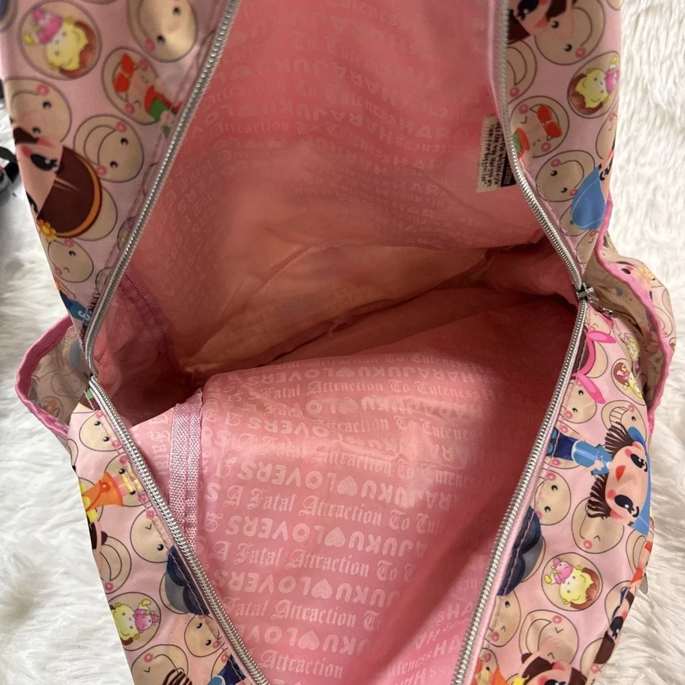 Vintage Harajuku Lovers Pink Backpack Y2K‎ Gwen Stefani Character Print Bag